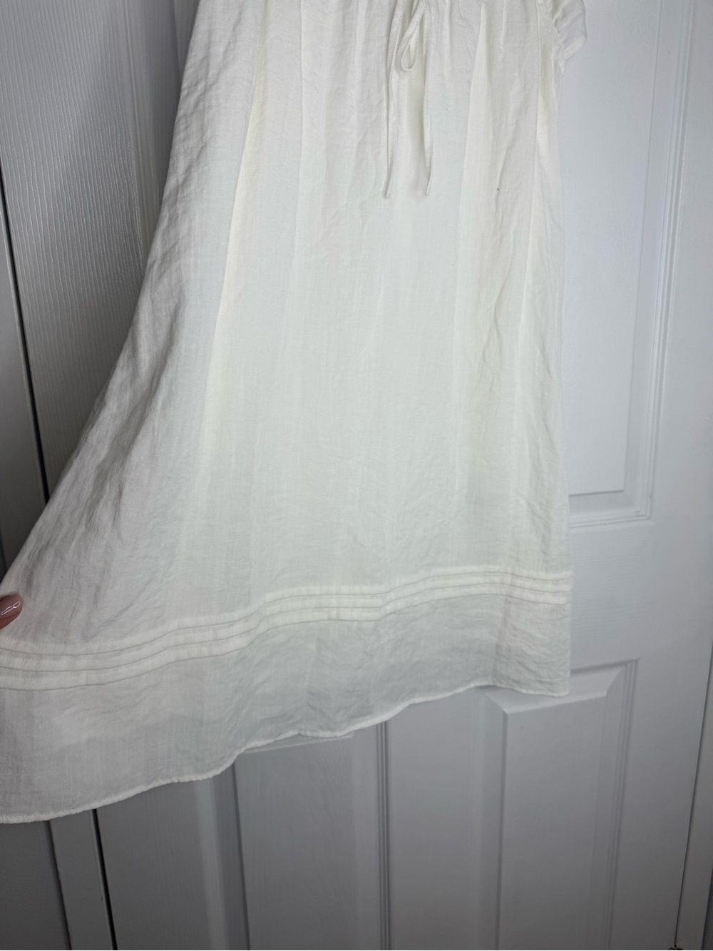 Reitmans Cream Ruffled Off-Shoulder Mini Dress - Picture 3 of 6